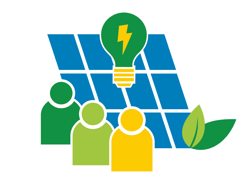 Illustration zu Crowdfunding bzw. Crowdinvesting bei Energieprojekten