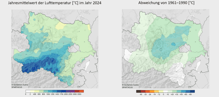 Niederschlagsverteilung 2024
